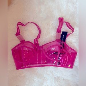 NWT Dolls Kill Barbie Hot Pink bra top